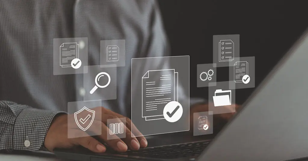 Website audit results on a screen with performance and SEO metrics highlighted for 2025 search ranking readiness