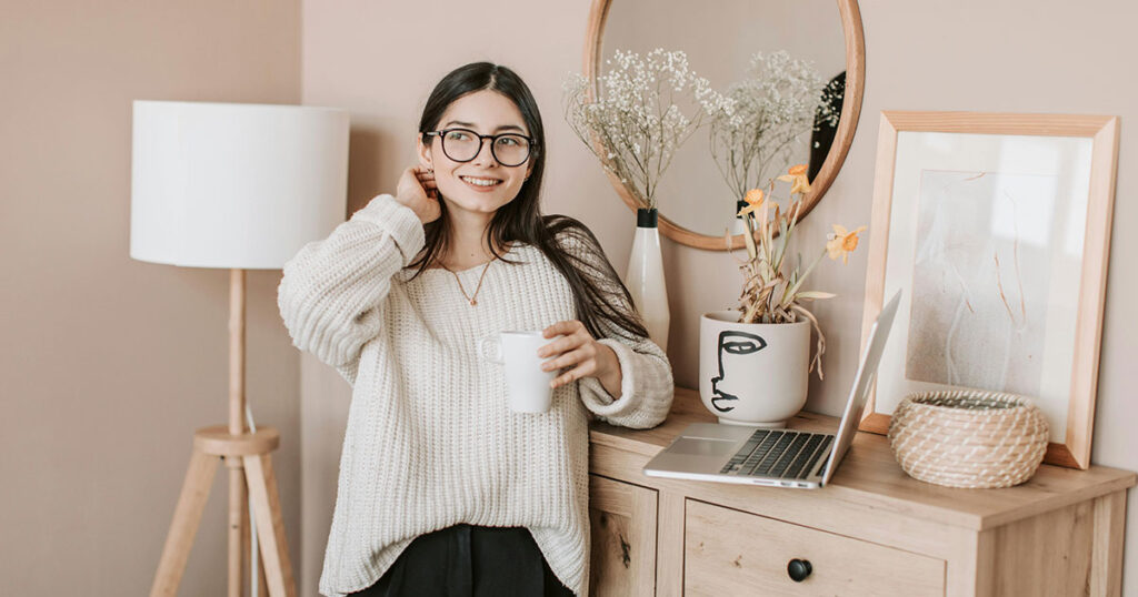 freelancer working from home